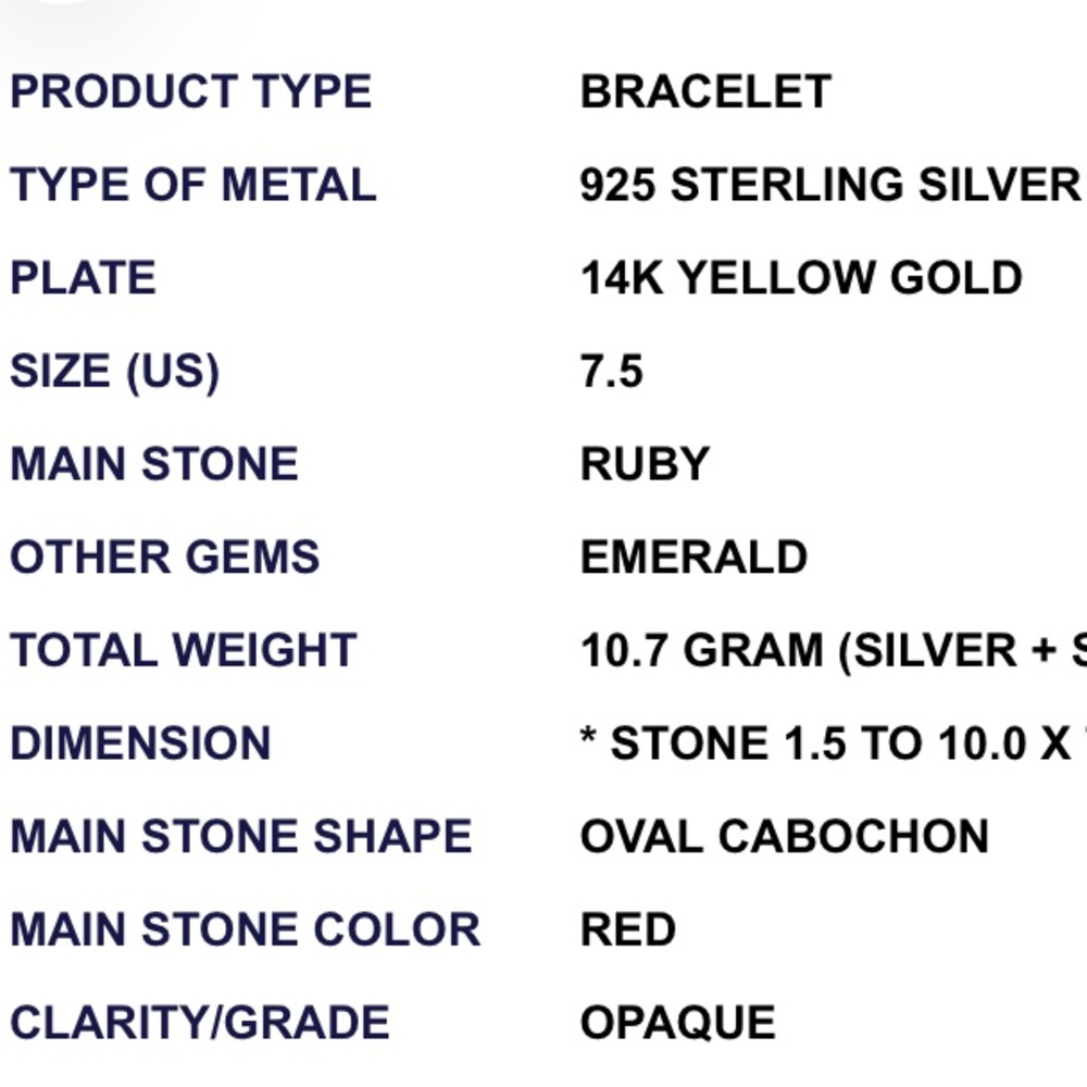 Breathtaking Genuine Ruby & Emerald Bracelet - image 5